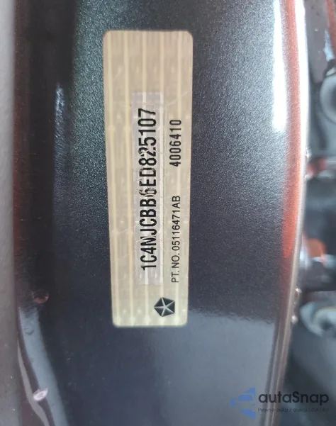 2014 Jeep Compass Sport from USA, damaged, VIN 1C4NJCBB6ED825107